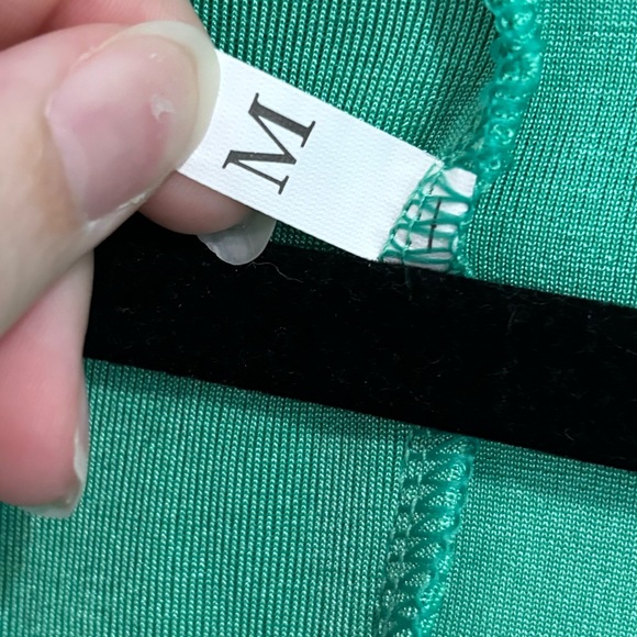 Green Ruched Button Up Dress - Picture 8 of 8